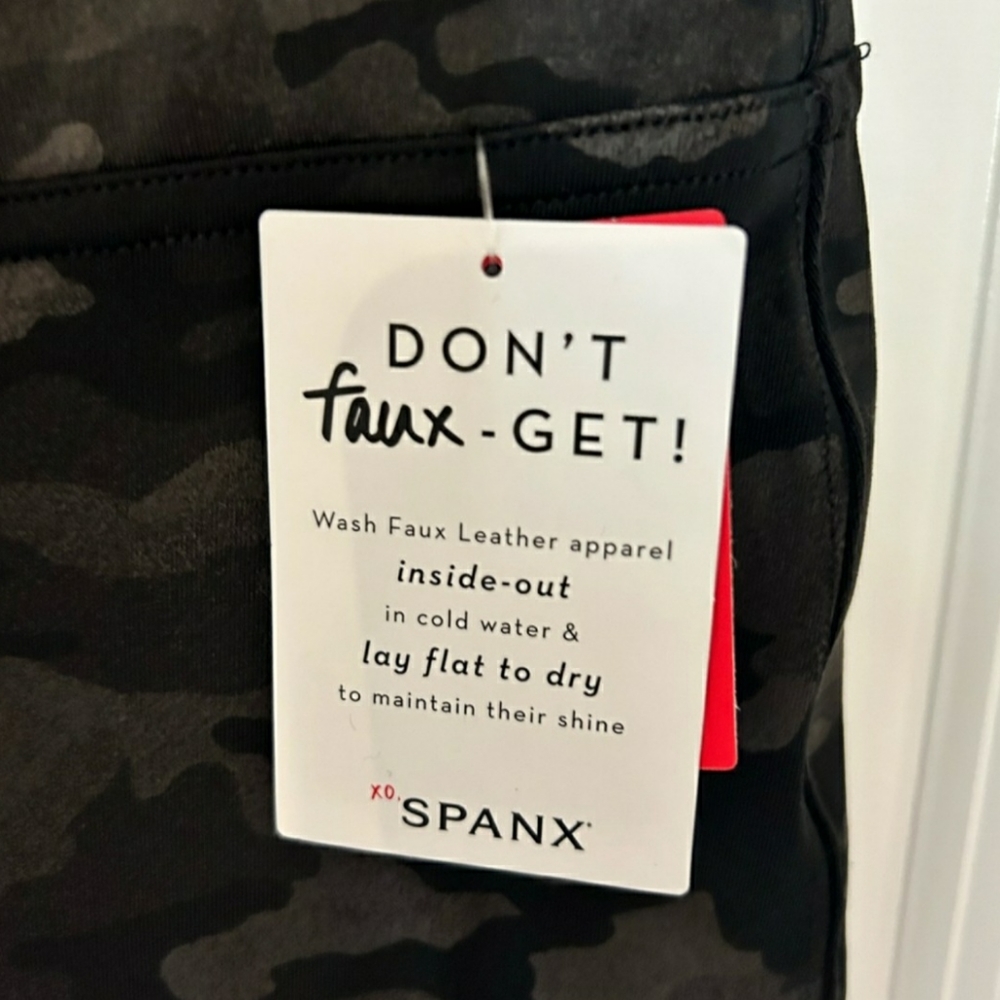 Spanx Faux Leather Camo Leggings - Picture 2 of 2
